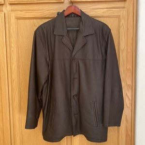 Geniune Leather Coat with lining, Men’s size 48 (between medium and large)